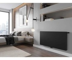 Radiatorius Mexen Flat CCF21, 400 x 1200 mm, pajungimas iš apačios per vidurį, 953 W, juodas