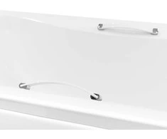 Rankenėlė voniai Besco Flex, Baltas/Chrome (1 vnt.)