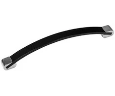 Rankenėlė voniai Besco Flex, Juodas/Chrome (1 vnt.)