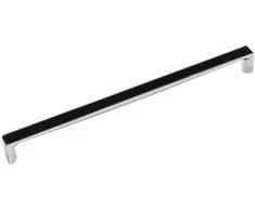 Rankenėlė voniai Besco Oxa Long, Juodas/Chrome (1 vnt.)