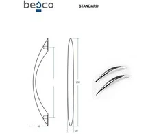 Rankenėlė voniai Besco Standard, Chrome (1 vnt.)