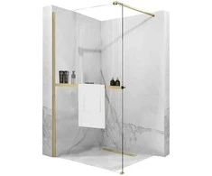 Rankšluosčių kabykla-lentynėlė dušo sienelėms Rea Evo, Brushed Gold
