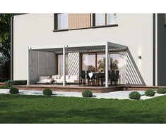 Reguliuojamų horizontalių žaliuzių panelė pavėsinėms Pergola ELEGANCE/DELUXE/FUSION 1.2 m, Baltas (113.3 cm)