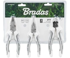 Replių rinkinys Bradas Baltas LINE PRO, nikeliuotos, 3 vnt.