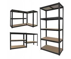 Sandėliavimo lentyna TITAN 5 Juodas, 750 kg, 150x75x30 cm