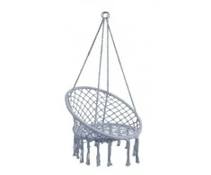 Sėdimas hamakas-sūpynės Boho, 82 cm, pilkas