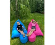 Sėdmaišis-gultas su pufu Sako XL Oxford, rožinis