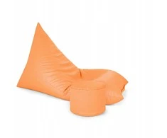 Sėdmaišis-gultas su pufu Sako XL Oxford, oranžinis