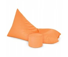 Sėdmaišis-gultas su pufu Sako XXL Oxford, oranžinis