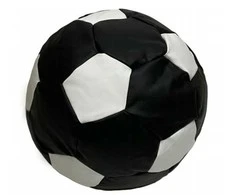 Sėdmaišis-pufas vaikams Ball XXL (40 cm), Juodas/Baltas