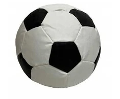 Sėdmaišis-pufas vaikams Ball XXL (40 cm), Baltas/Juodas