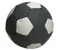 Sėdmaišis-pufas vaikams Ball XXL (40 cm), Pilkas/Baltas