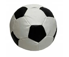 Sėdmaišis-pufas vaikams Ball XXL (40 cm), Baltas/Juodas