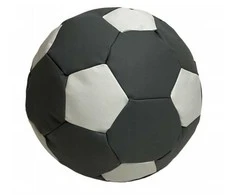 Sėdmaišis-pufas vaikams Ball XXL (40 cm), Pilkas/Baltas