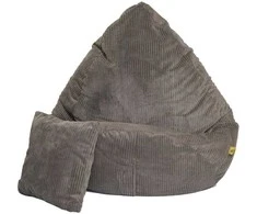Sėdmaišis su pagalve Mega Lincoln XL, 90x120 cm, šaltos rudos spalvos