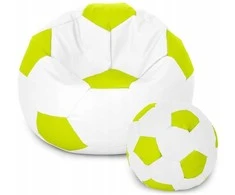 Sėdmaišis su pufu Ball XXXL (80 cm), Baltas/Lime