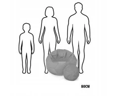 Sėdmaišis su pufu Ball XXXL (80 cm), Juodas/Baltas