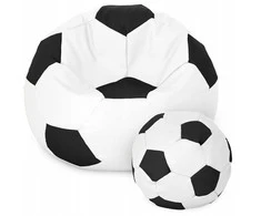Sėdmaišis su pufu Ball XXXXL (100 cm), Baltas/Juodas