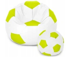 Sėdmaišis su pufu Ball XXXXL (100 cm), Baltas/Lime