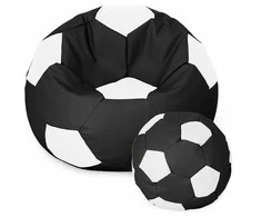 Sėdmaišis su pufu Ball XXXXL (100 cm), Juodas/Baltas