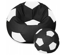 Sėdmaišis su pufu Ball XXXXL (100 cm), Juodas/Baltas