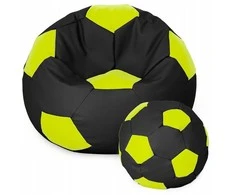 Sėdmaišis su pufu Ball XXXXL (100 cm), Juodas/Lime
