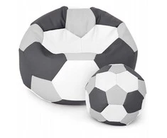 Sėdmaišis su pufu Ball XXXXL (100 cm), Pilkas/Graphite/Baltas