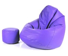 Sėdmaišis su pufu Mega Comfort XXL, dirbtinė oda, violetinis