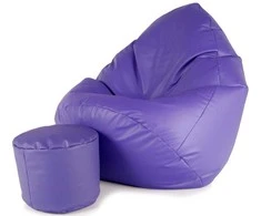 Sėdmaišis su pufu Mega Comfort XXL, dirbtinė oda, violetinis