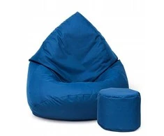 Sėdmaišis su pufu Mega Comfort XXL, kodura, tamsiai mėlynas