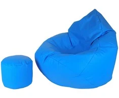 Sėdmaišis su pufu Mega Comfort XXL, kodura, mėlynas