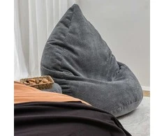 Sėdmaišis su pufu Mega Dot Velour XL, 90x120 cm, tamsiai pilkas