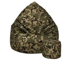 Sėdmaišis su pufu Sako Camouflage XXXXL Kodura, moro žalia