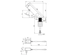 Sensorinis maišytuvas Deante Sense BQR_P29V, Polished steel (230/6V)