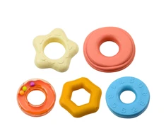 Sensorinis žiedų bokštas kūdikiams, 17 cm