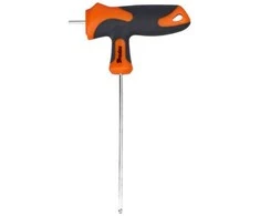 Šešiakampis raktas HEX 2,5 mm su rutuline galvute ir T formos rankena Bradas, 1 vnt., long