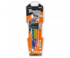 Šešiakampių raktų rinkinys Bradas HX 1,5-10 mm, multicolour / extra long, 9 vnt.