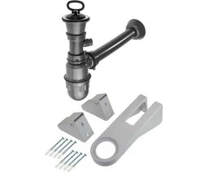 Sifonas plieninei ūkinei plautuvei Deante, ZXY_9969, Steel