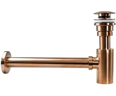 Sifonas REA su Klik-klak dangteliu praustuvams universalus, Brushed Copper