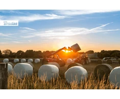 Siloso įvyniojimo folija Bradas SILAGE WRAP FOIL, 0,5x1800m, balta
