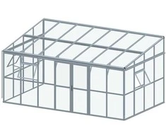 Šiltnamis-oranžerija SOHO, 505x290 cm, Solid PC+Glass, Juodas
