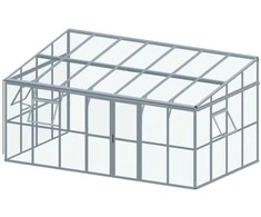 Šiltnamis-oranžerija SOHO, 505x290 cm, Solid PC+Glass, Juodas