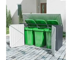 Šiukšliadėžių pastogė Davis 237x101 cm, Cold Pilkas