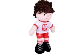 Skudurinė lėlė - futbolininkas, 40 cm
