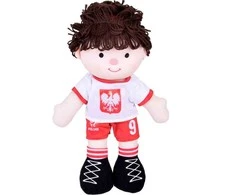 Skudurinė lėlė - futbolininkas, 40 cm