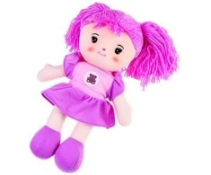 Skudurinė lėlė Zuzia, 33 cm, violetinė