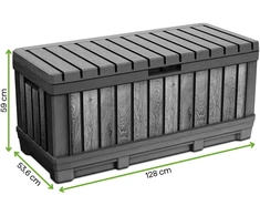 Sodo daiktadėžė Keter DECO KENTWOOD, 350 l, Ashwood