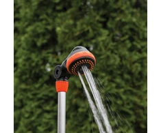 Sodo dušas su stovu Bradas Juodas LINE, 150-210 cm