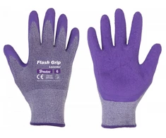 Sodo ir darbo pirštinės Bradas FLASH GRIP LAVENDER, 8 dydis, 6 vnt.