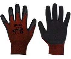 Sodo ir darbo pirštinės Bradas FLASH GRIP Raudonas, 7 dydis, 6 vnt.